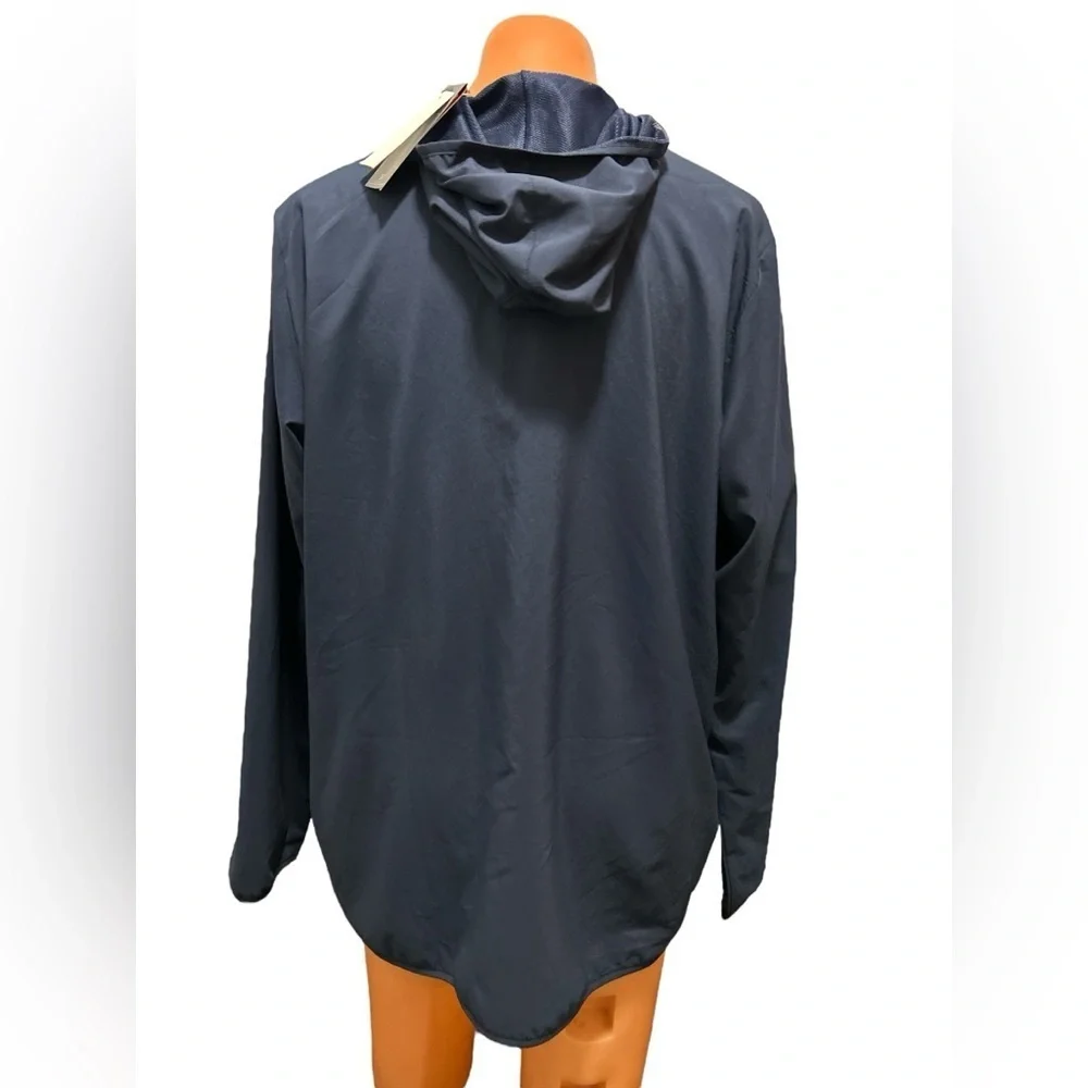Reebok Men's Training Essentials Jacket Lightweight Full Zip Hooded Navy 2XL NWT